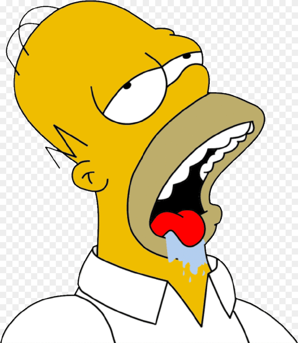 Download Homer Drooling Discord Emoji Homer Simpson Homer Drooling, Cartoon, Adult, Female, Person Png Image