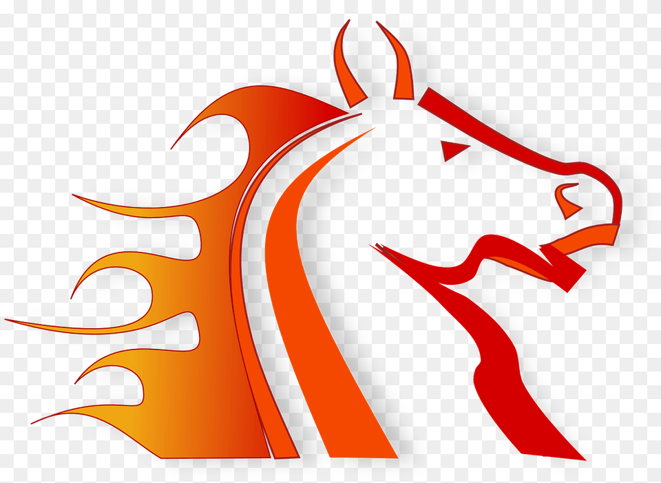 Download Horse Racing Fire Red Flames Firehorse Horse And Fire Clipart Free Png