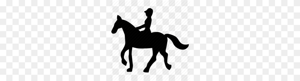 Horse Riding Icon Clipart Mule Horse Equestrian, Silhouette, Animal, Mammal, Postage Stamp Free Png Download