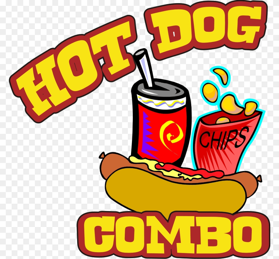 Download Hot Dog Combo Clipart Hot Dog Fast Food Clip Art Food, Dynamite, Weapon, Can, Tin Png