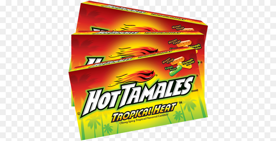 Download Hot Tamales Tropical Heat Chewy Candies Hot Orange, Gum Png Image