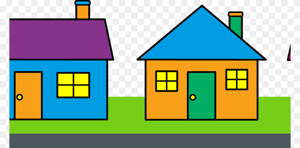 Download House In Row S Clipart House Clip Art House, Architecture, Rural, Outdoors, Nature Png