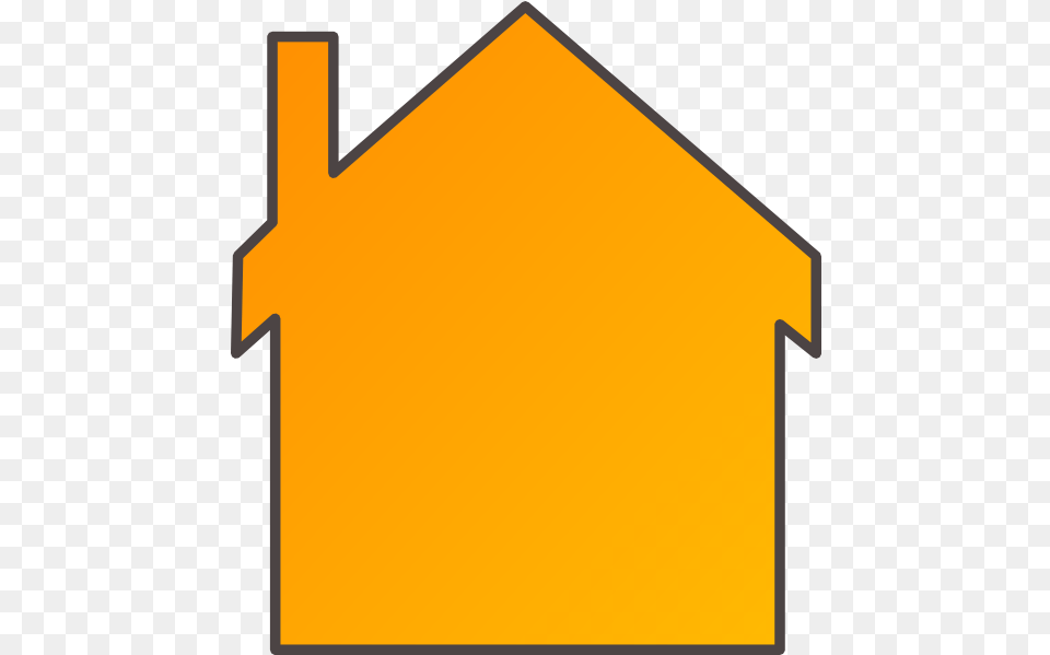 Download House Outline Clipart Orange Full Size House Clipart Orange, Architecture, Building, Outdoors, Shelter Png Image