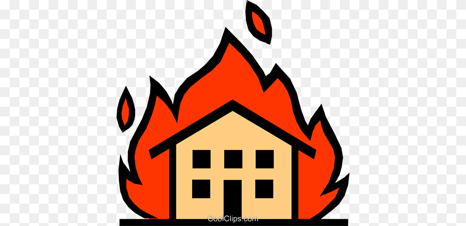 Download Houses On Fire Cartoon Clipart Structure Fire Clip Art, Neighborhood, Architecture, Rural, Outdoors Png