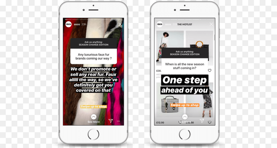 Download How Asos Are Using Instagram Iphone Instagram Story Transparent Background, Electronics, Mobile Phone, Phone, Person Png