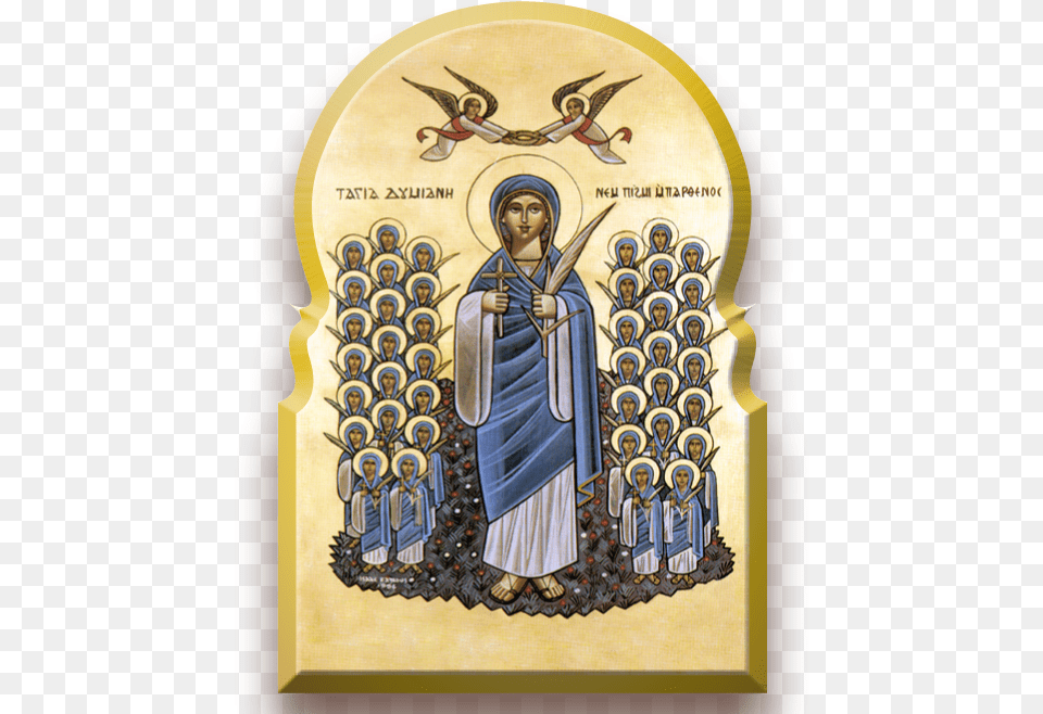 Download How Many Of Us Ever Stand Up And Tell Other People St Demiana And The 40 Virgins, Adult, Prayer, Person, Female Free Png