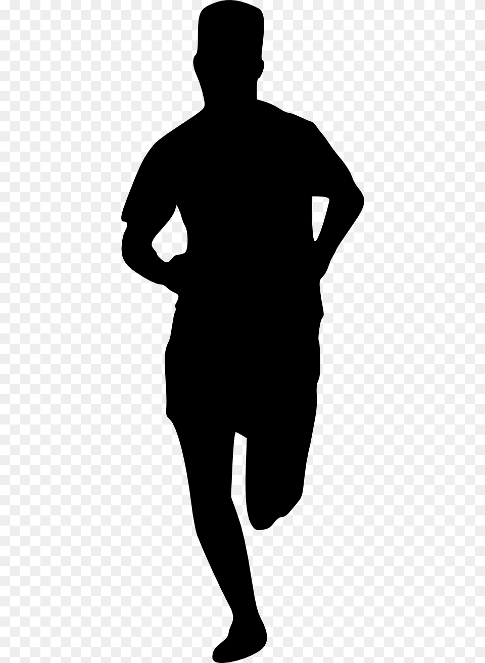 Download Human Silhouette Walking Front, Adult, Male, Man, Person Png