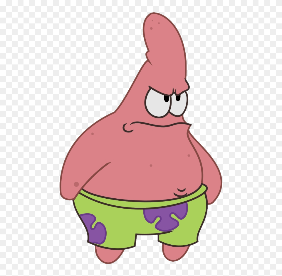 I Am Angry So Made An Angry Patrick, Cartoon, Plush, Toy, Animal Free Png Download