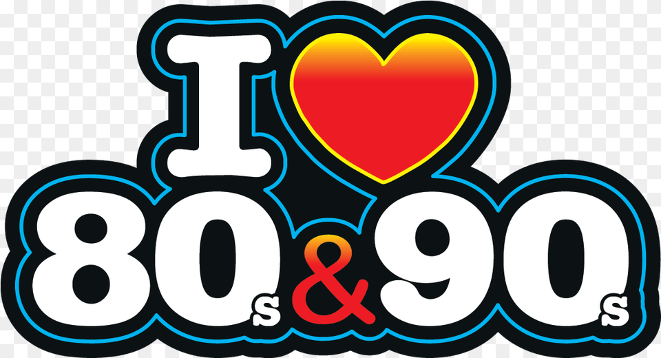 Download I Love The 80s Logo 80 Y 90 Image Love 80 Y, Text, Symbol, Number, Light Free Transparent Png