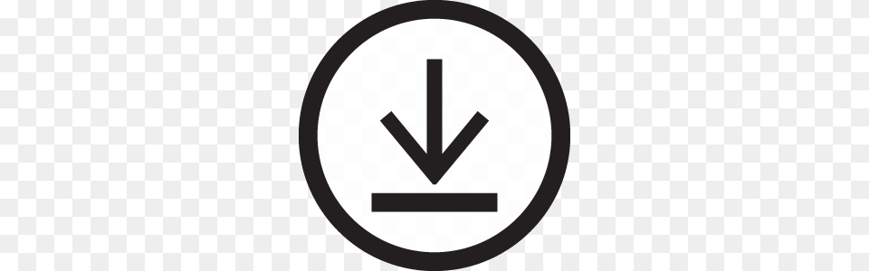 Download Icon Down Arrow, Sign, Symbol, Disk Free Transparent Png