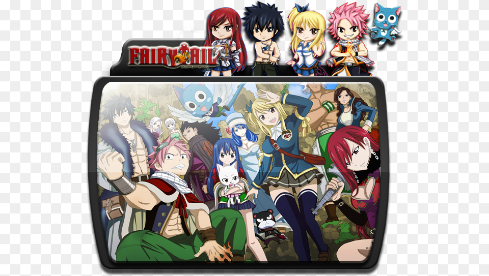 Download Icon Folder Anime Fairy Tail, Book, Comics, Publication, Manga Free Png
