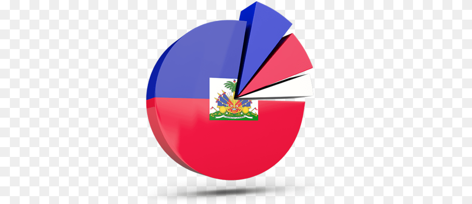 Download Illustration Of Flag Haiti Slices Of Circle Emblem, Disk Png