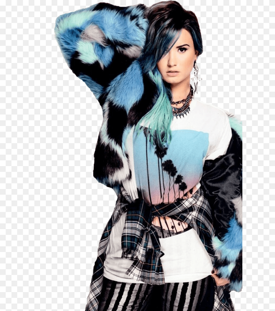 Download Image Report Demi Lovato No Background Nylon Revista, Clothing, Costume, Person, Adult Free Transparent Png