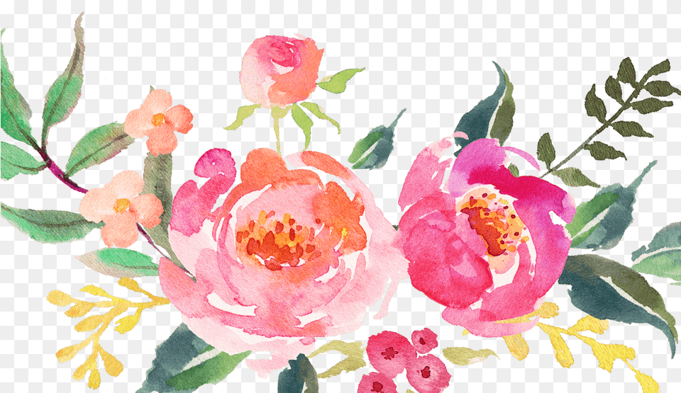 Download Image Result For Custom Snapchat Filter Colorful Golden Flower Watercolor, Pattern, Art, Floral Design, Graphics Free Png