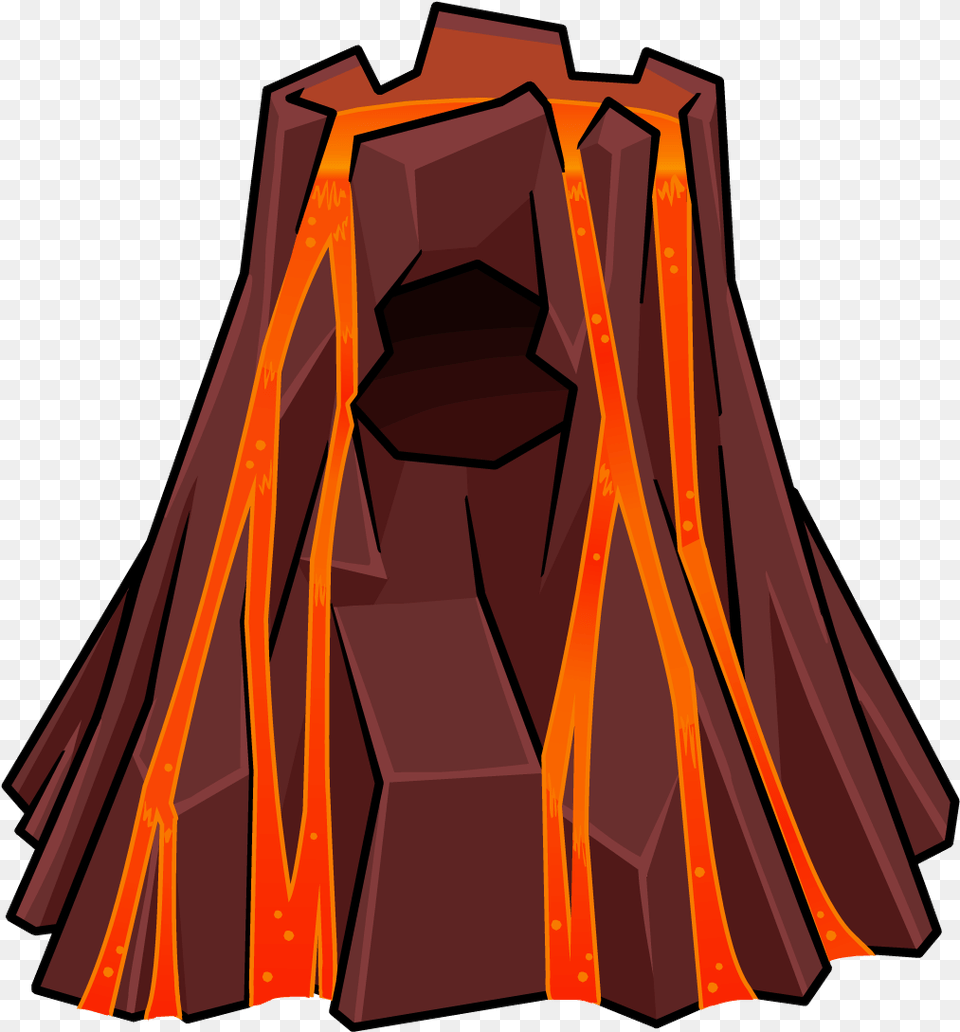 Download Volcano Animated, Cape, Clothing, Fashion, Formal Wear Png Image