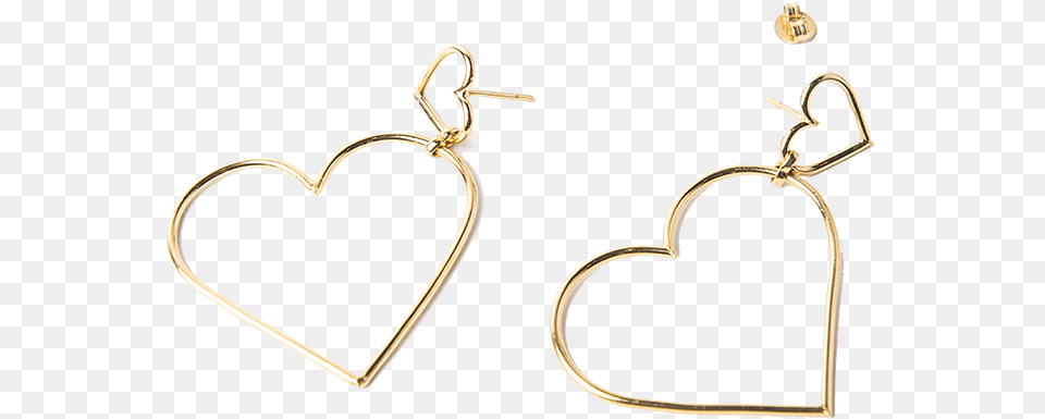Imagen De Broken Wire Double Heart Earrings Solid, Accessories, Earring, Jewelry, Smoke Pipe Free Png Download
