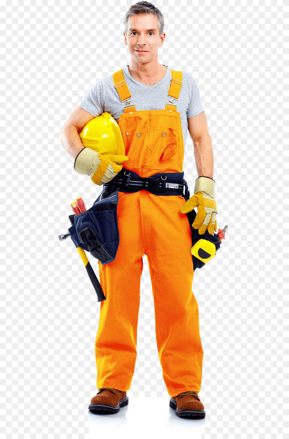 Download Industrail Worker Image For Contractor, Vest, Clothing, Person, Helmet Free Transparent Png