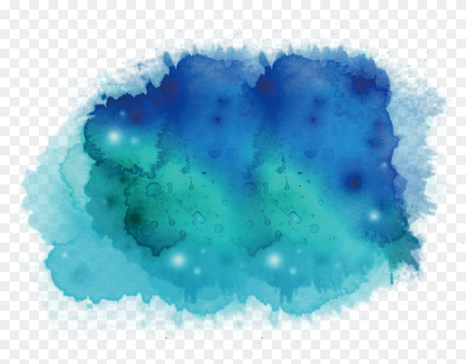 Download Ink Wash Painting Watercolor Green And Blue Watercolor Free Transparent Png