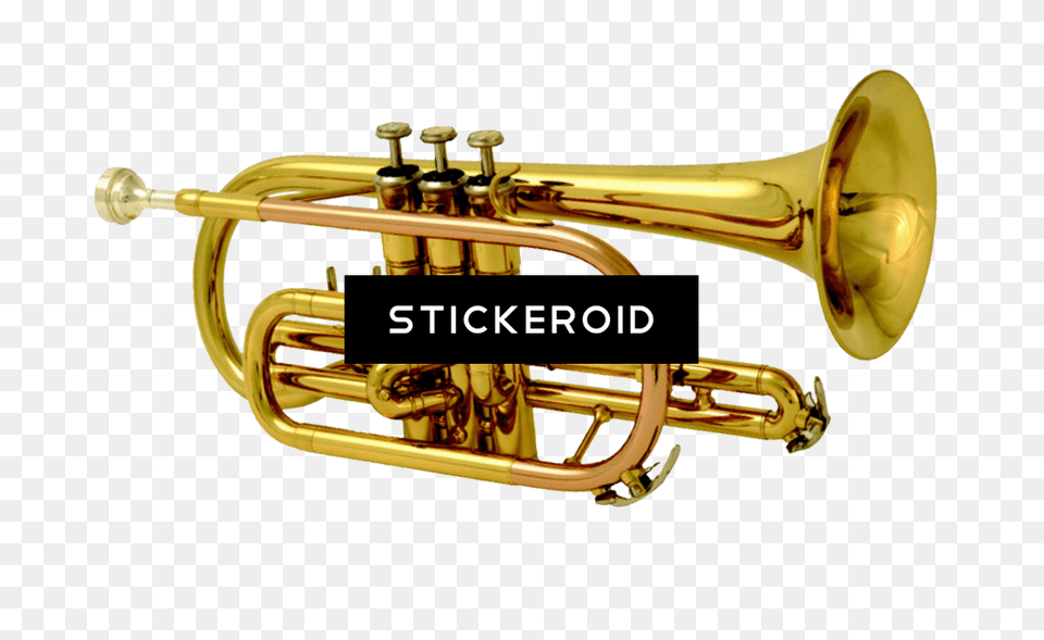 Download Instrument Cornet Full Brass Band Instruments, Brass Section, Flugelhorn, Musical Instrument, Horn Png