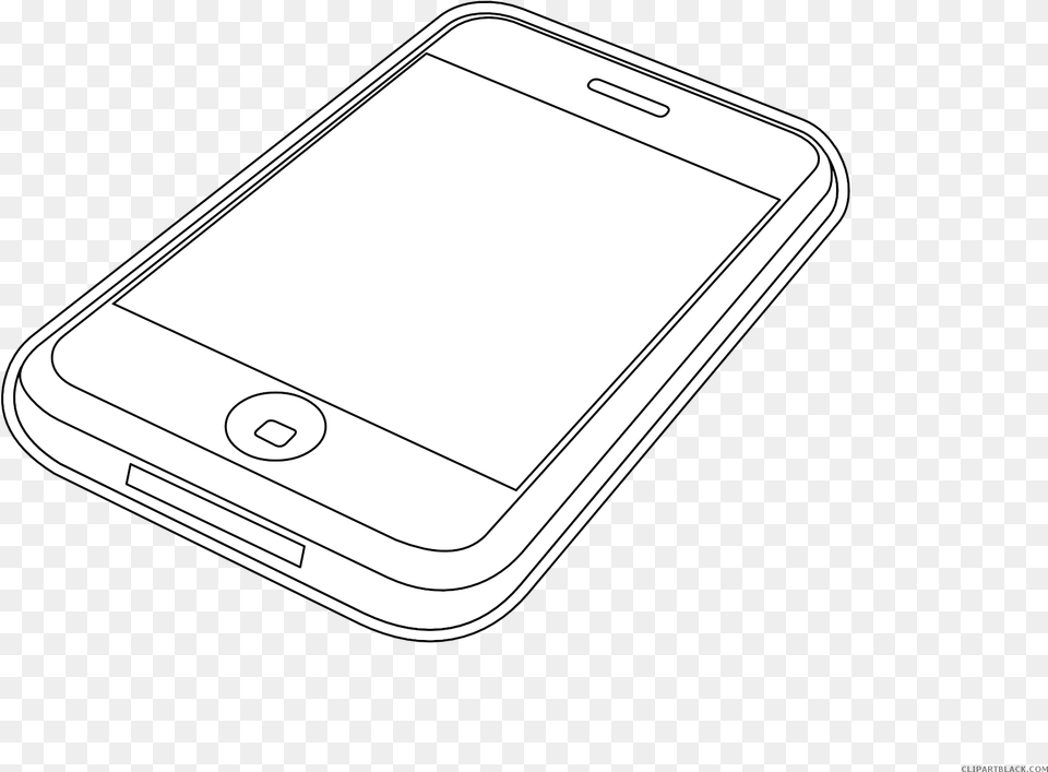 Download Iphone Outline Clipart Portable, Electronics, Mobile Phone, Phone Png Image