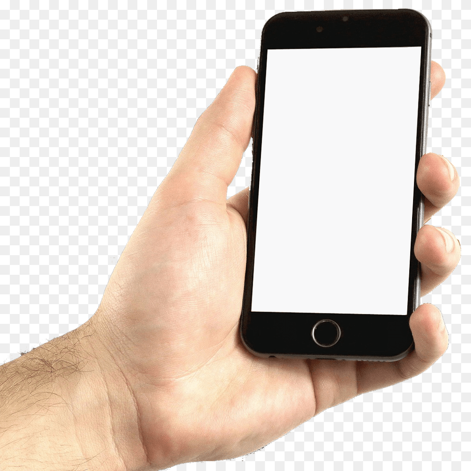 Download Iphone6 With Transparent Background Hand Holding Phone Mockup, Electronics, Mobile Phone, Iphone Png Image