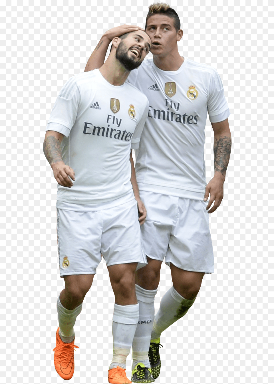 Isco U0026 James Rodriguez Render Full Size Image Football Player, Clothing, T-shirt, Footwear, Shorts Free Png Download