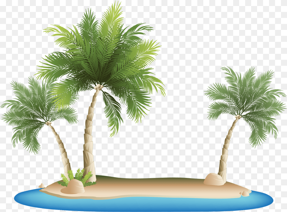 Download Islands Tropical Resort Clip Palm Tree Island, Summer, Palm Tree, Plant, Vegetation Png