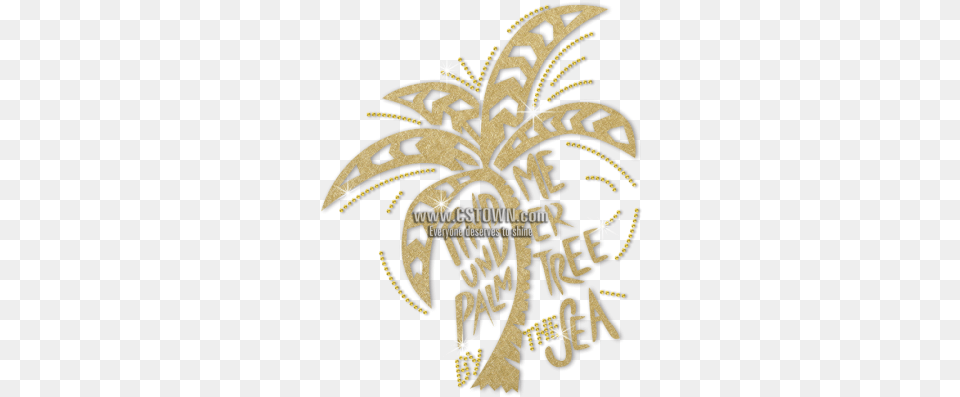 Download Iss Find Me Under Palm Tree Nailhead Decal Decal Motif, Pattern, Art, Graphics, Cross Free Transparent Png