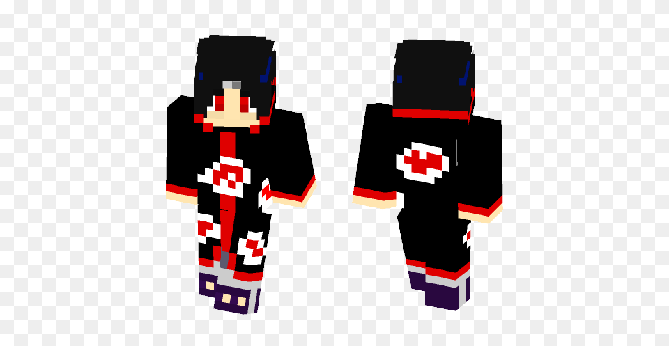 Itachi Uchiha Akatsuki Minecraft Skin For First Aid, Person Free Png Download