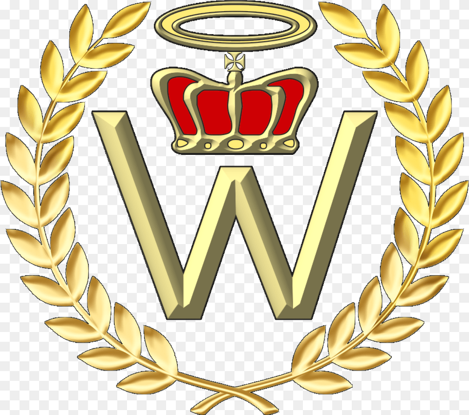 Item Wreath Leaf Gold, Emblem, Symbol, Logo, Chandelier Free Png Download