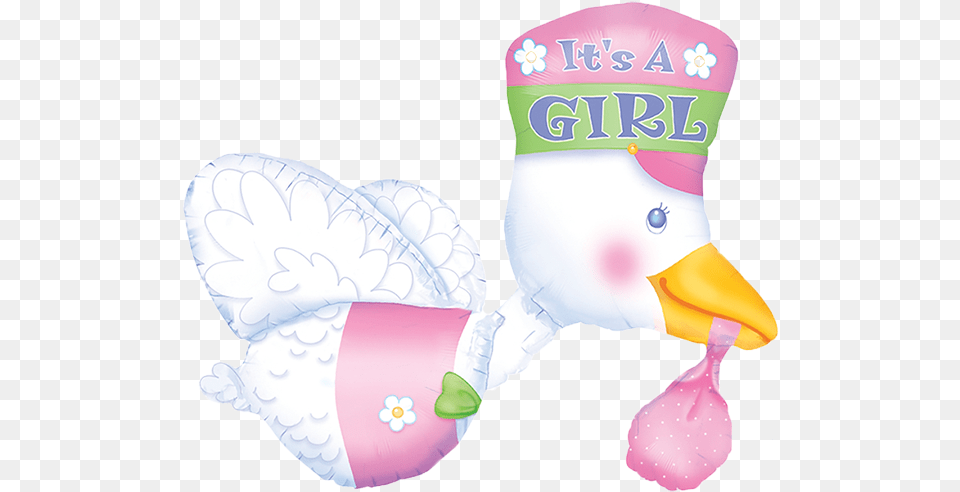 Download Its A Girl Baby Duck Balloon Balloon, Animal, Beak, Bird, Diaper Free Png