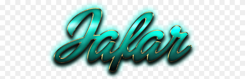 Download Jafar Name Logo Graphic Design, Turquoise, Light, Text, Smoke Pipe Png Image