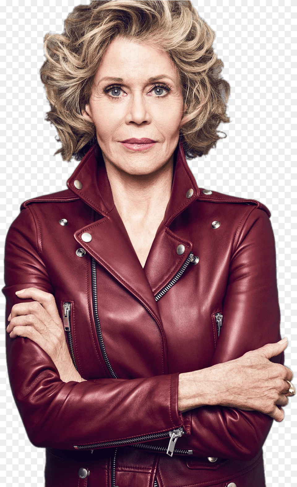 Download Jane Fonda Clothing, Coat, Jacket, Adult Free Transparent Png