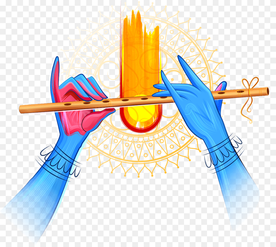 Download Janmashtami New, Art, Flute, Musical Instrument Png