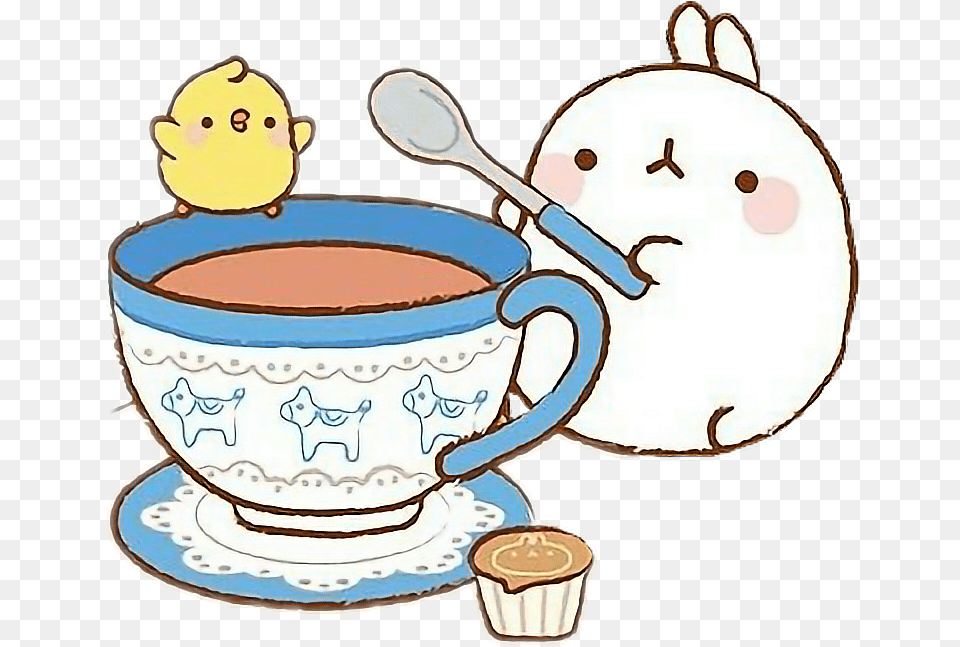 Download Japan Pets Animals Kawaii Transparent Molang Coffee, Spoon, Cutlery, Cup, Food Png