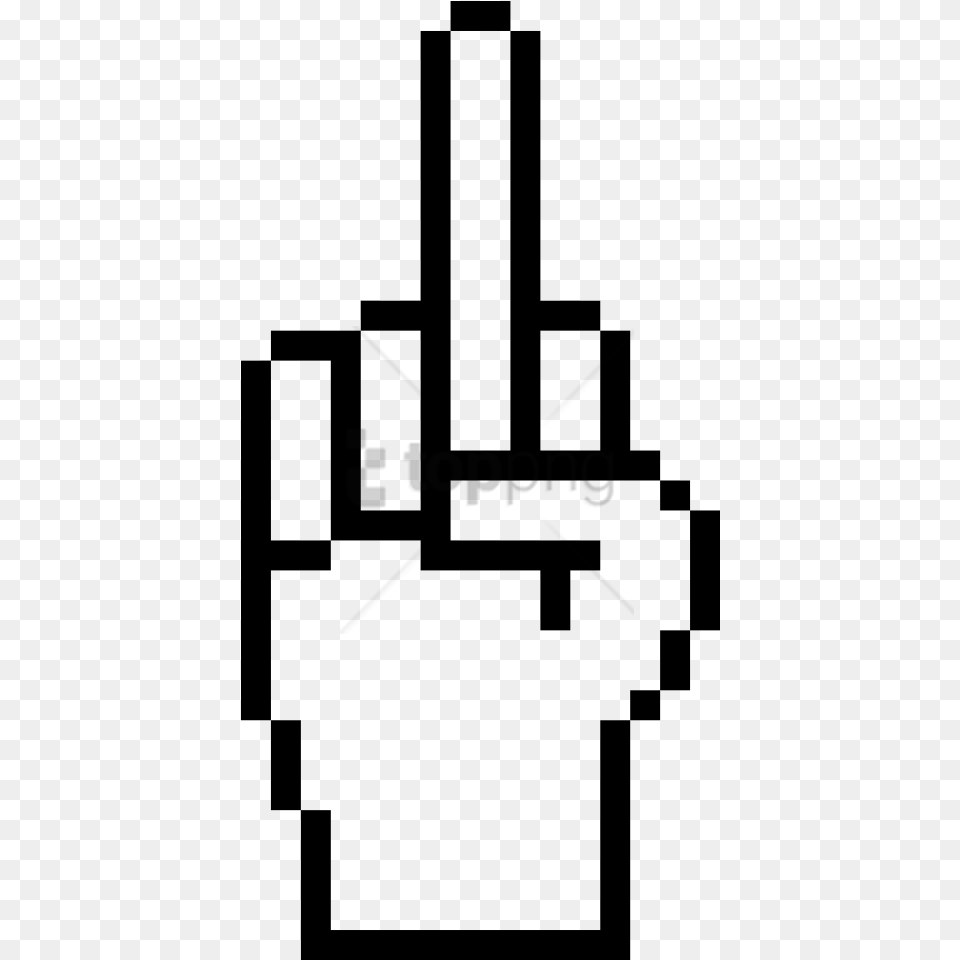 Jason Mask Pixel Art Images Background Middle Finger Cursor, Cross, Symbol Free Png Download