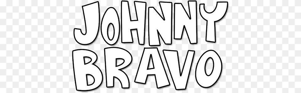 Johnny Bravo Image Line Art Full Size Image, Text, Cross, Symbol, Letter Free Png Download