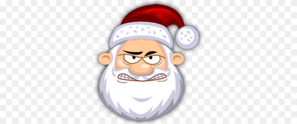 Download Johnny Bravo Santa Claus Face Full Size Happy Santa Claus Icon, Elf, Baby, Person, Head Free Transparent Png