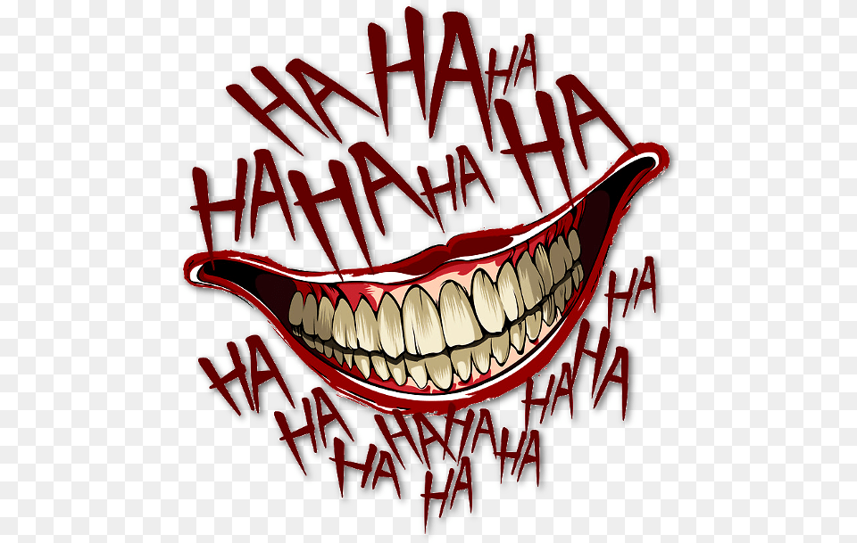 Download Joker T Shirt Youtube Quinn Harley Hq Image Hq Joker Haha, Body Part, Mouth, Person, Teeth Free Png