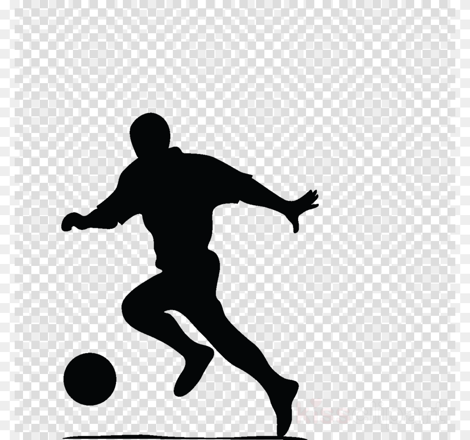 Joueur De Foot Dessin Clipart Football Silhouette Joueur De Foot, Adult, Person, Man, Male Free Png Download