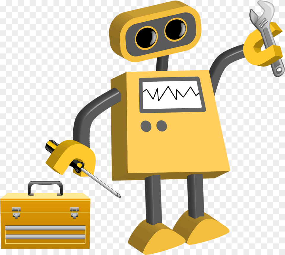 Download Jpg Stock Broom Robots Clipart, Robot, Bulldozer, Machine Free Transparent Png