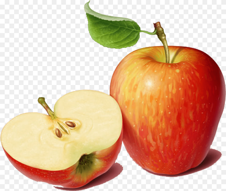 Download Juice Fruit Tree Apple Salad Hq Free One And Half Apples, Food, Plant, Produce Png Image