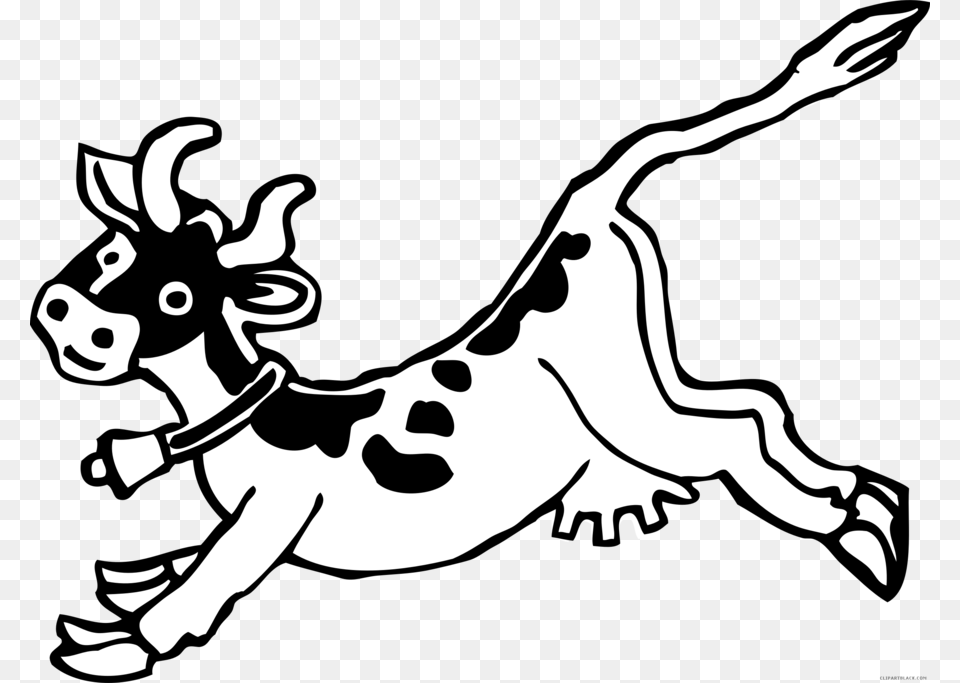 Download Jumping Cow Clip Art Clipart Cattle Clip Art Deer, Stencil, Animal, Mammal, Canine Png Image