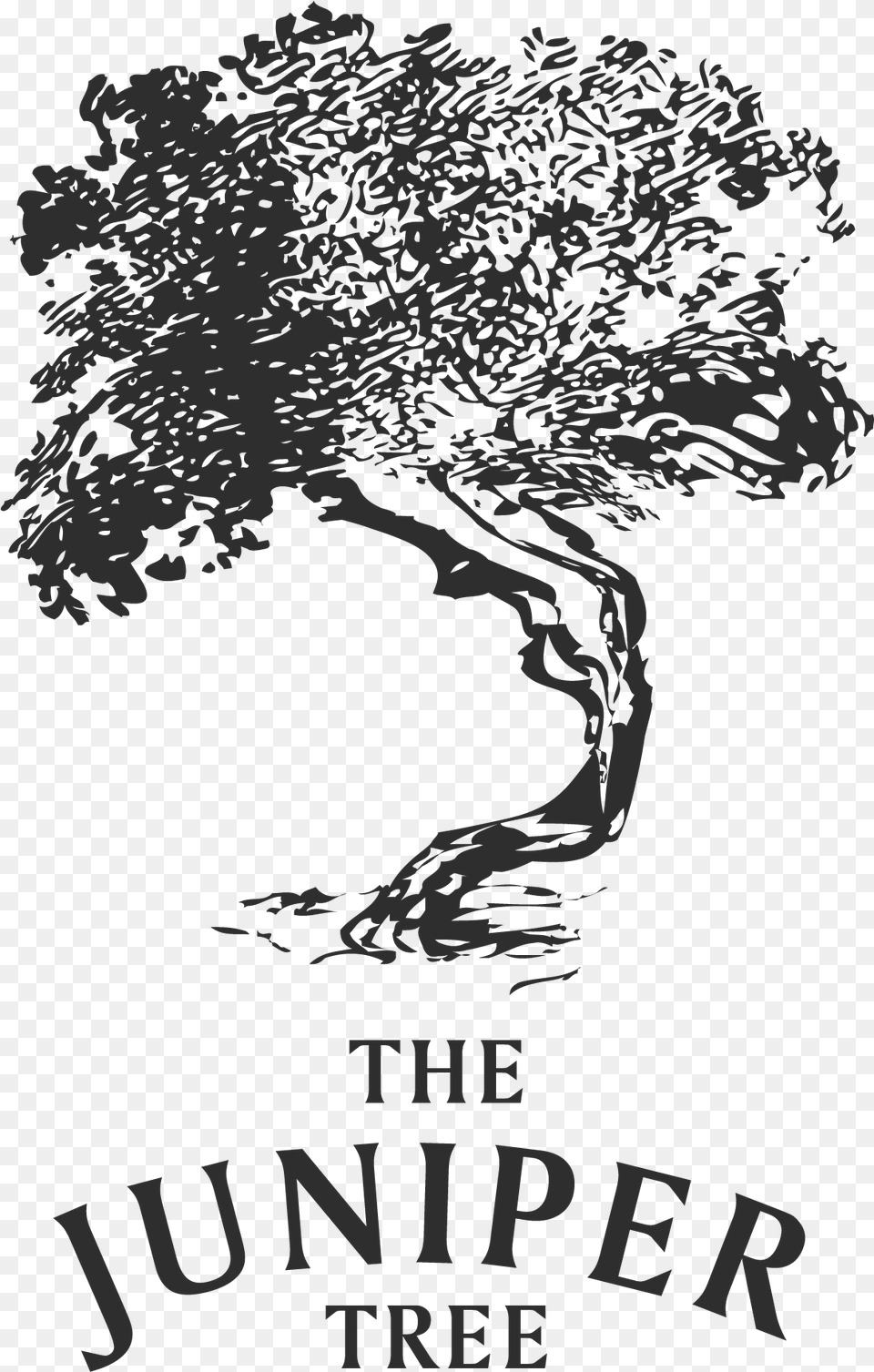 Juniper Tree Logo Full Size Image Pngkit Juniper Tree Logo, Stencil, Art, Advertisement, Poster Free Png Download