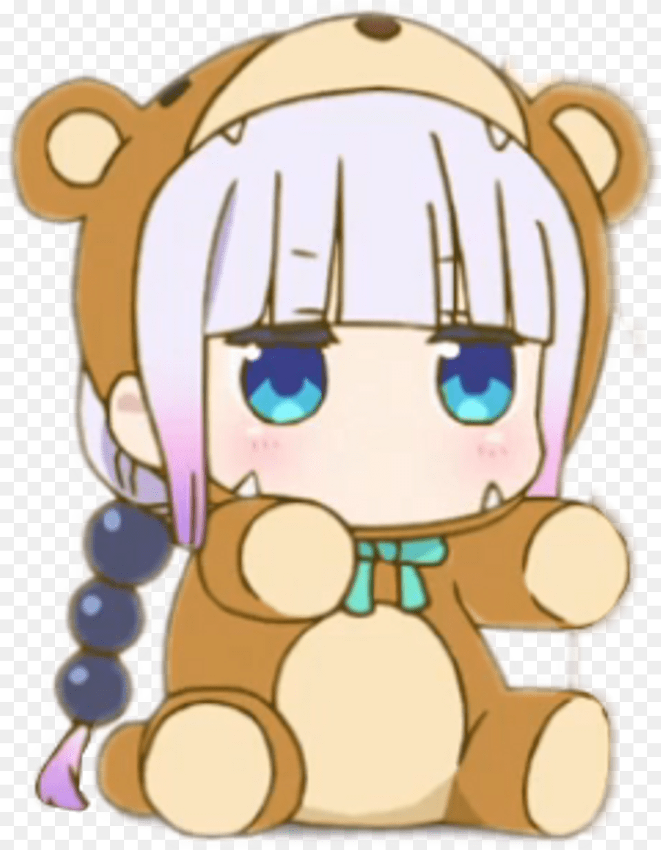 Download Kanna Sticker Anime Loli Bear Full Size Kanna Bear, Baby, Person, Toy Free Png