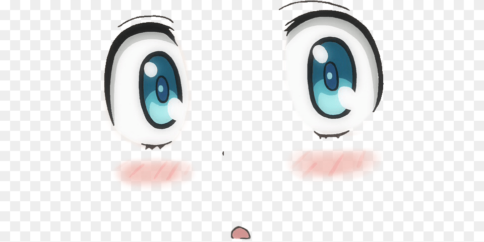 Download Kawaii Face Anime Face Roblox With Anime Kawaii Face, Contact Lens Png