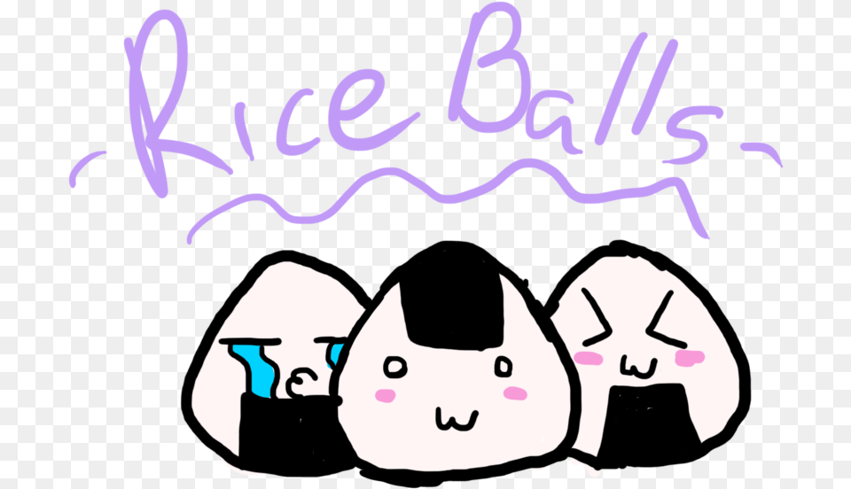 Kawaii Rice Balls Clipart Onigiri Japanese, Face, Head, Person, Baby Free Png Download