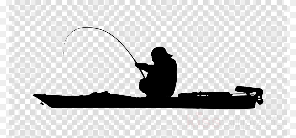 Download Kayak Fishing Vector Clipart Kayak Fishing Clip Art, Water, Angler, Silhouette, Person Free Png