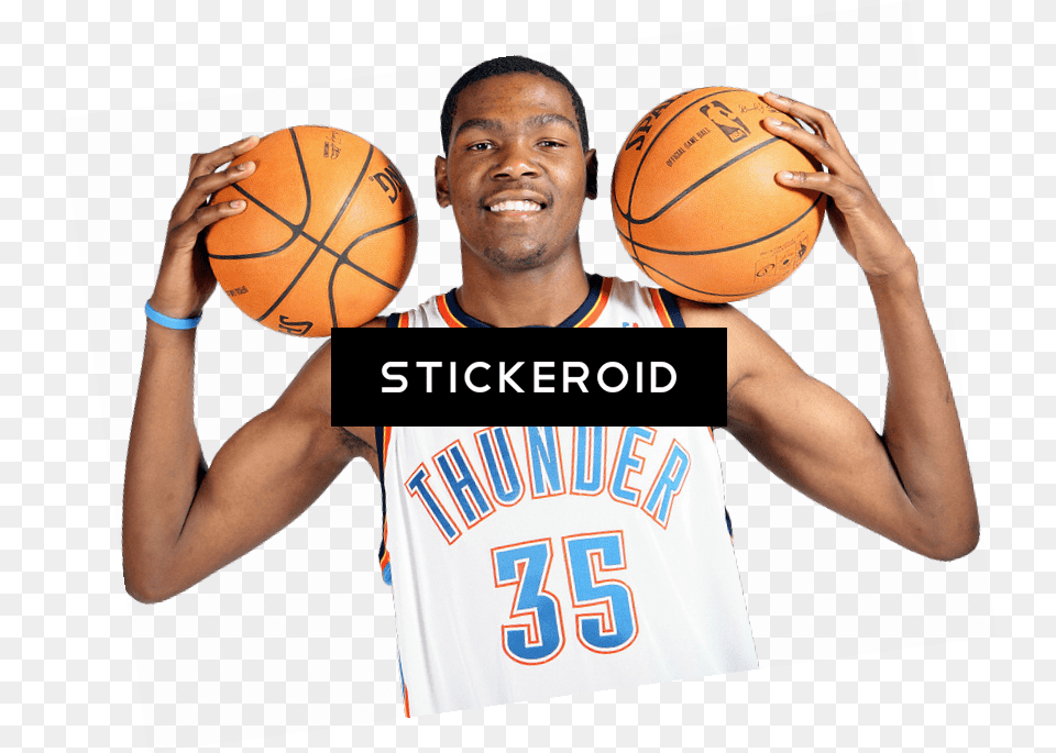 Download Kevin Durant Thunder Basketball Moves Full Size Kevin Durant Jersey, Sport, Ball, Basketball (ball), Person Free Png