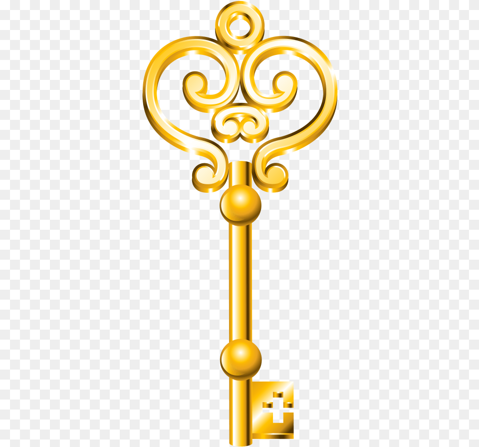 Download Keys Image And Clipart Golden Key Clipart, Cross, Symbol Free Png